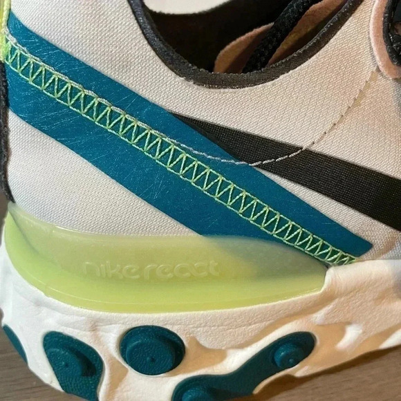 Nike React Element 55 Fossil Stone/Grey/Green BQ2728-202 Women's Sz 8.5 - Picture 6 of 9